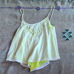 Elegant Cream and Yellow Women's Top